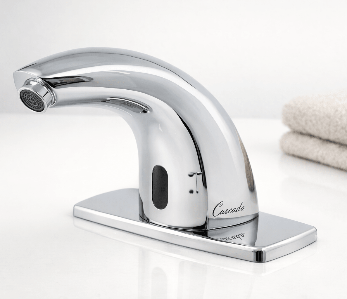 EcoMotion infrared sensor faucet by Cascada Showers in chrome finish