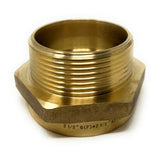 Precision brass threads BSPP female to NPT male adapter