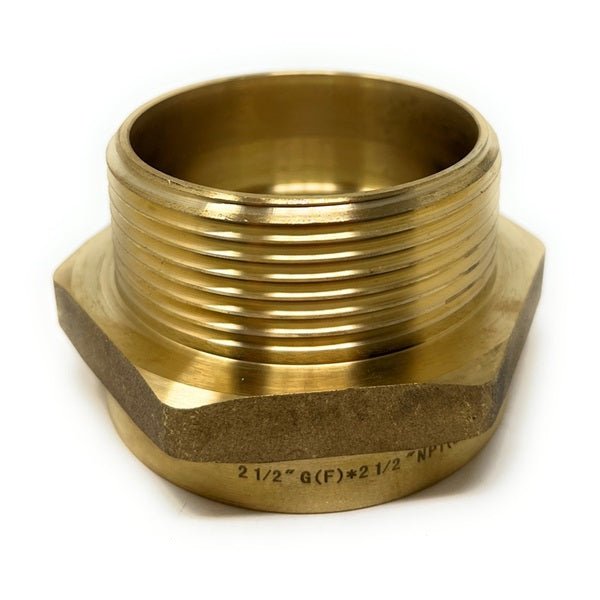 Precision brass threads BSPP female to NPT male adapter