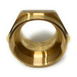 Brass fitting on a white background