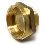 Polished brass finish BSPP to NPT adapter threads