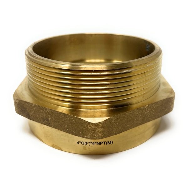 Lead-free brass 4 inch BSPP to NPT thread converter fitting