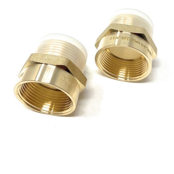 Lead-Free G Thread (Metric BSPP) Male to NPT Female Pipe Fitting Adapter - 1/4" - 3"