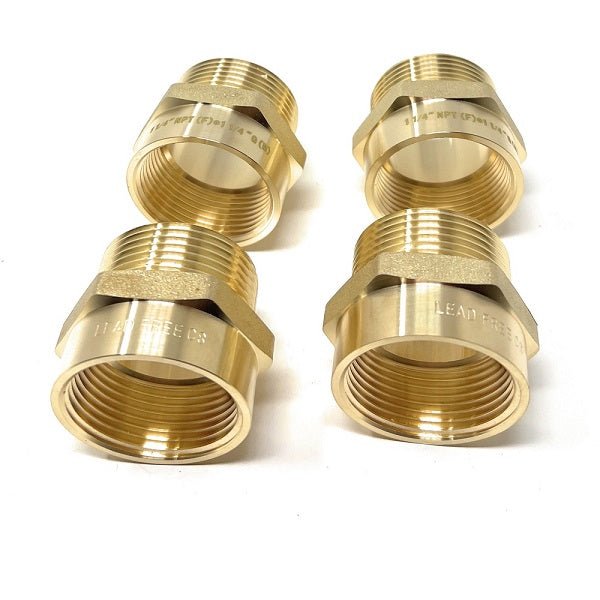 Lead-Free G Thread (Metric BSPP) Male to NPT Female Pipe Fitting Adapter - 1/4" - 3"