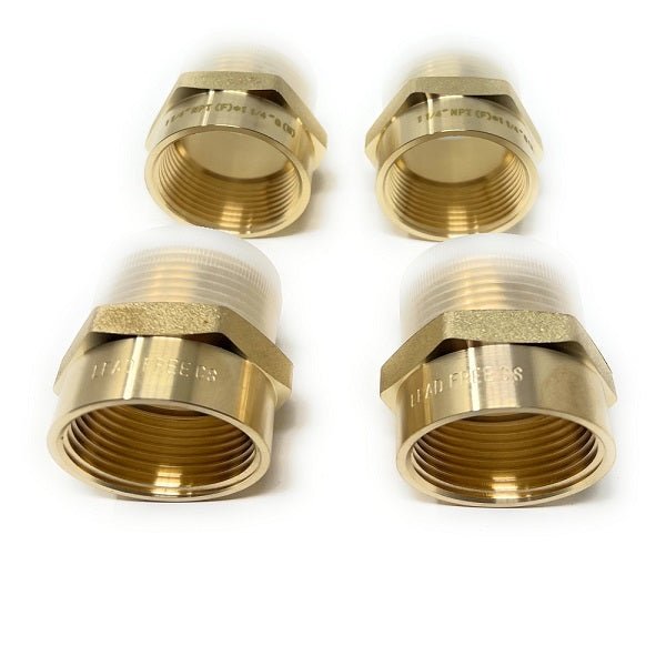 Lead-Free G Thread (Metric BSPP) Male to NPT Female Pipe Fitting Adapter - 1/4" - 3"