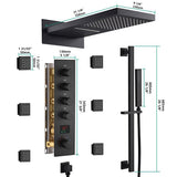 Naples 9"x22" LED Digital Music Shower System By Cascada Showers