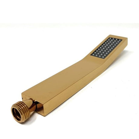 Rose gold brass shower arm, stylish bathroom fixture