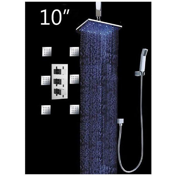 Tuscany LED Rainfall Thermostatic Shower System | Cascada