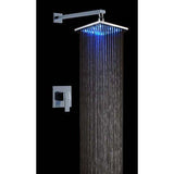 10” Rain Square Shower Set with Wall Mount Shower Arm - Cascada Showers
