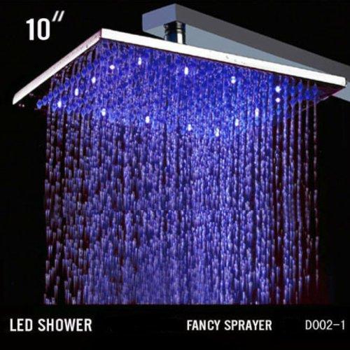 10” Rain Square Shower Set with Wall Mount Shower Arm - Cascada Showers