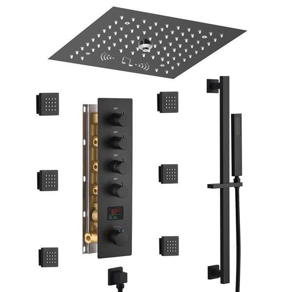 12" Turin Digital LED Bluetooth Shower System By Cascada Showers - Cascada Showers