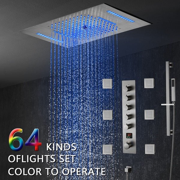 15"x23" Milan LED Music Shower System By Cascada Showers - Cascada Showers