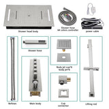 15"x23" Milan LED Music Shower System By Cascada Showers - Cascada Showers