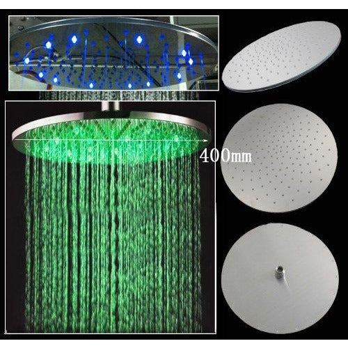 16'' Ceiling Mount Rainfall LED Shower Head –Stainless Steel