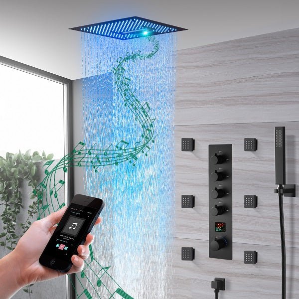 16" Siena Digital Rainfall LED Shower System By Cascada Showers - Cascada Showers