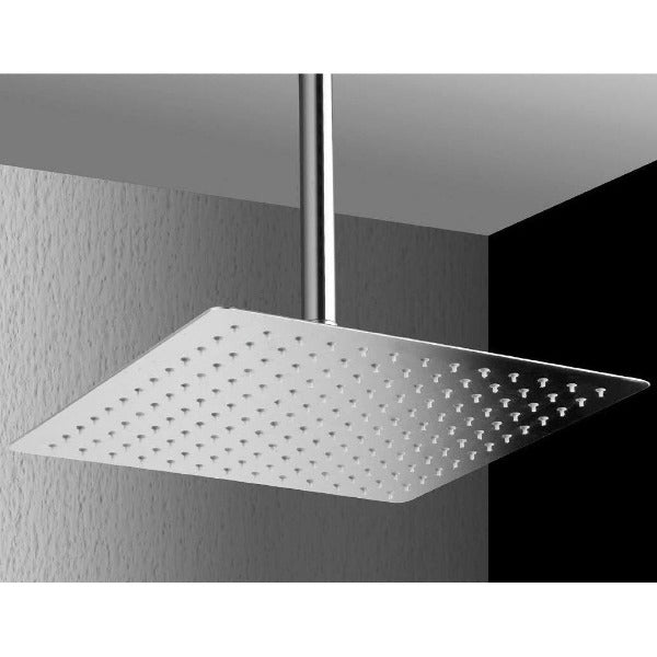 16'' Ceiling Mount Square LED Rainfall Shower Head Stainless – Cascada Showers