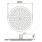 16" Stainless Steel Ceiling Mount Round Rainfall LED Shower Head - Cascada Showers