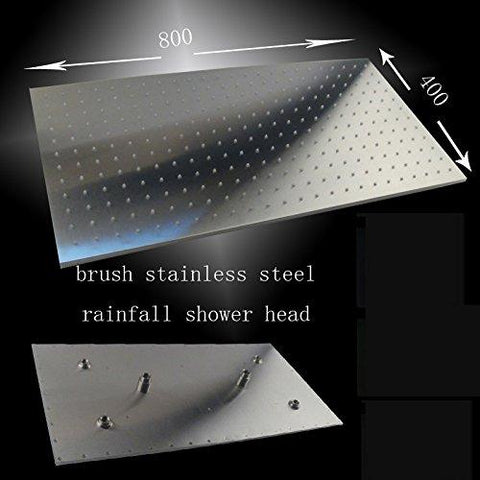 16" x 31" Stainless Steel Luxury Rectangular Rain Shower Heads - Cascada Showers