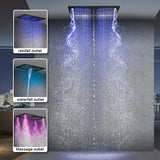 16"x28" Matera Digital Rainfall Bluetooth LED Shower System By Cascada Showers - Cascada Showers