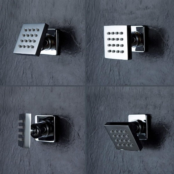 17"x28" Luxurious recessed waterfall & rainfall LED shower system – 7 mode - Cascada Showers