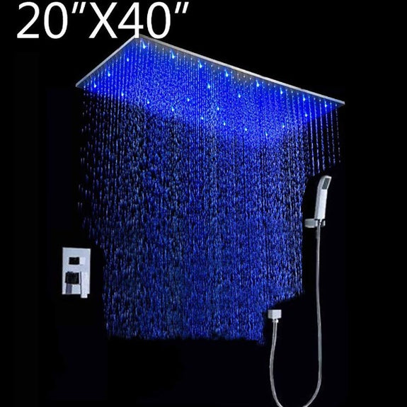Luxury LED Shower Head Set with Lights | Cascada Showers