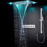 23" x 31" Recessed LED Shower System with 5 Functions and Shower Sliding Bar - Cascada Showers