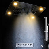 23" x 31" Recessed LED Shower System with 5 Functions and Shower Sliding Bar - Cascada Showers