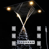 23"x31" Luxurious Classic Design recessed waterfall & rainfall LED shower system – 7 mode - Cascada Showers