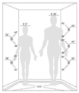 23"x31" Luxurious Classic Design waterfall & rainfall LED shower system – 6 mode - Cascada Showers