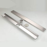 24" Stainless Steel Insert Linear Floor Drain for Shower, Rectangle - Cascada Showers