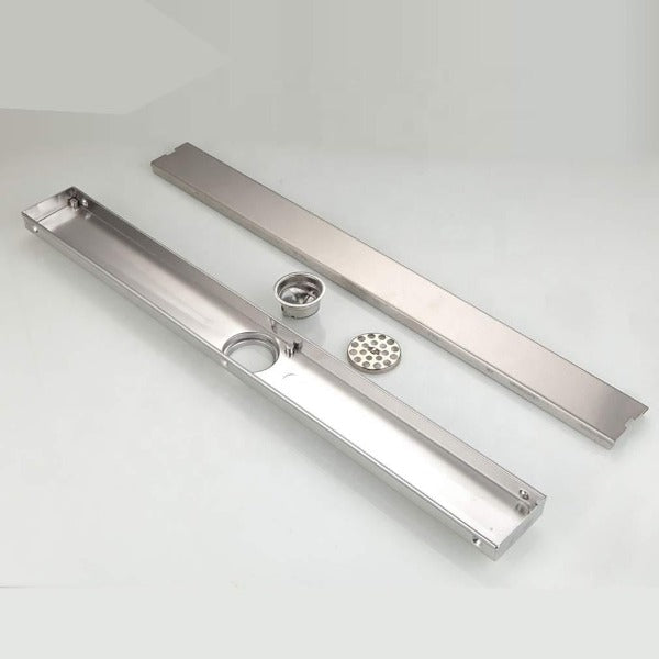 24" Stainless Steel Insert Linear Floor Drain for Shower, Rectangle - Cascada Showers