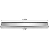 32" Stainless Steel Insert Linear Floor Drain for Shower, Rectangle - Cascada Showers