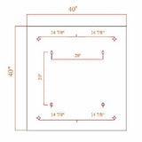 40" Rainfall LED Shower Set Double-Function Valve Brass Handheld Shower - Cascada Showers