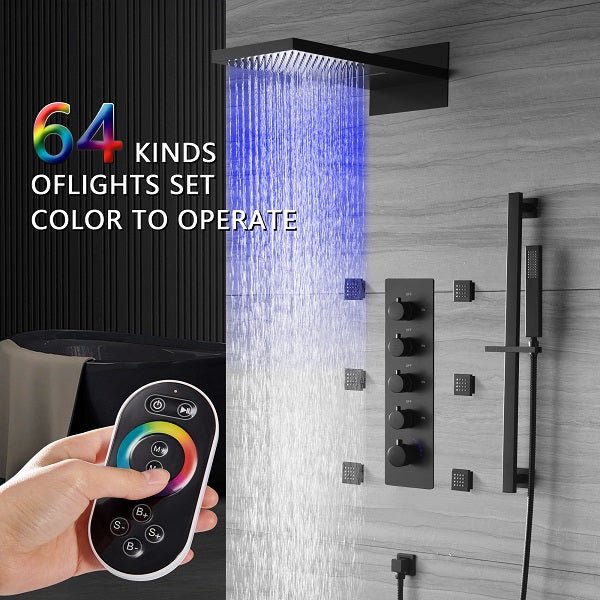 9"x22” Music LED shower system - Cascada Showers