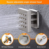 9"x22” Music LED shower system with built-in Bluetooth Speaker - Cascada Showers