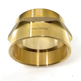 G Thread (Metric BSPP) Female to NPT Male Adapter - Lead Free (3" x 3") - Cascada Showers G Thread (Metric BSPP) Female to NPT Thread Male Pipe Fitting Adapter - Lead-Free (3" x 3") brass adapter fittings an fitting g thread metric bspt female to npt male pipe lead-free 3/8 inch 3/8" taper threads g1 water 1 piece brass adapter fitting water line adapter pipe fitting high quality solid structure durable G thread connector to NPT