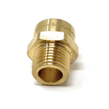 G Thread (Metric BSPP) Female to NPT Male Adapter - Lead Free (3/8" x 3/8") - Cascada Showers brass adapter fittings an fitting g thread metric bspt female to npt male pipe lead-free 3/8 inch 3/8" taper threads g1 water 1 piece brass adapter fitting water line adapter pipe fitting high quality solid structure durable G thread connector to NPT