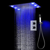 shower head with handheld led shower system with dual thermostatic valve shower head Rainfall Shower Head led shower head cascada shower