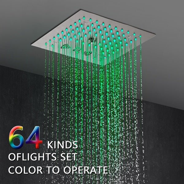 Cascada 12" Turin Digital LED Music Shower System - Cascada Showers