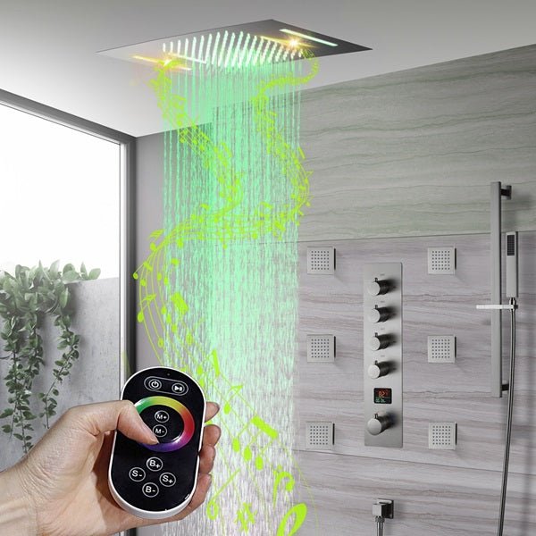 Cascada 15"x23" Catania Bluetooth LED Shower System - Cascada Showers