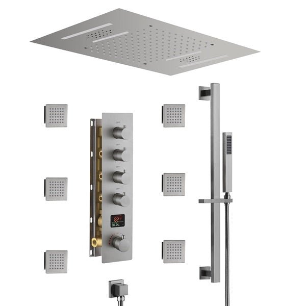 Cascada 15"x23" Catania Bluetooth LED Shower System - Cascada Showers