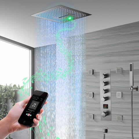 Cascada 16" Siena Digital Rainfall LED Shower System - Cascada Showers