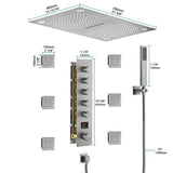 Cascada 16"x28" Matera Digital Rainfall Bluetooth LED Shower System - Cascada Showers