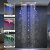 Cascada 16"x28" Matera Digital Rainfall music LED Shower System - Cascada Showers