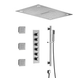 Cascada 16”x28” Music LED shower system with built-in Bluetooth Speakers, - Cascada Showers