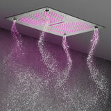 Cascada 16"x28" Sorrento Digital Rainfall LED music Shower System - Cascada Showers