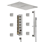 Cascada 16"x28" Sorrento Digital Rainfall LED music Shower System - Cascada Showers