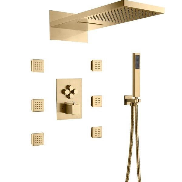 Cascada Annecy 9"x22” Rectangular Shower System - Cascada Showers