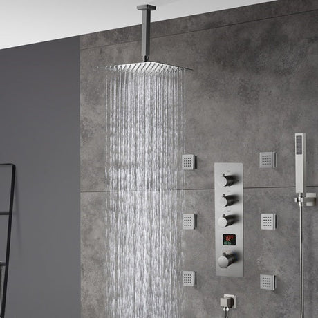 Cascada Assisi 10" Ceiling Mount Digital Rainfall Shower System - Cascada Showers