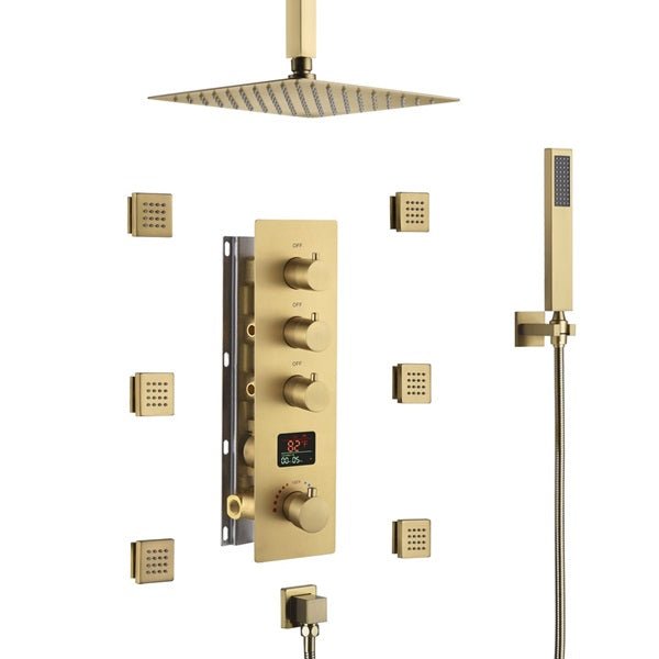 Cascada Assisi 10" Thermostatic Digital Display Shower System - Cascada Showers